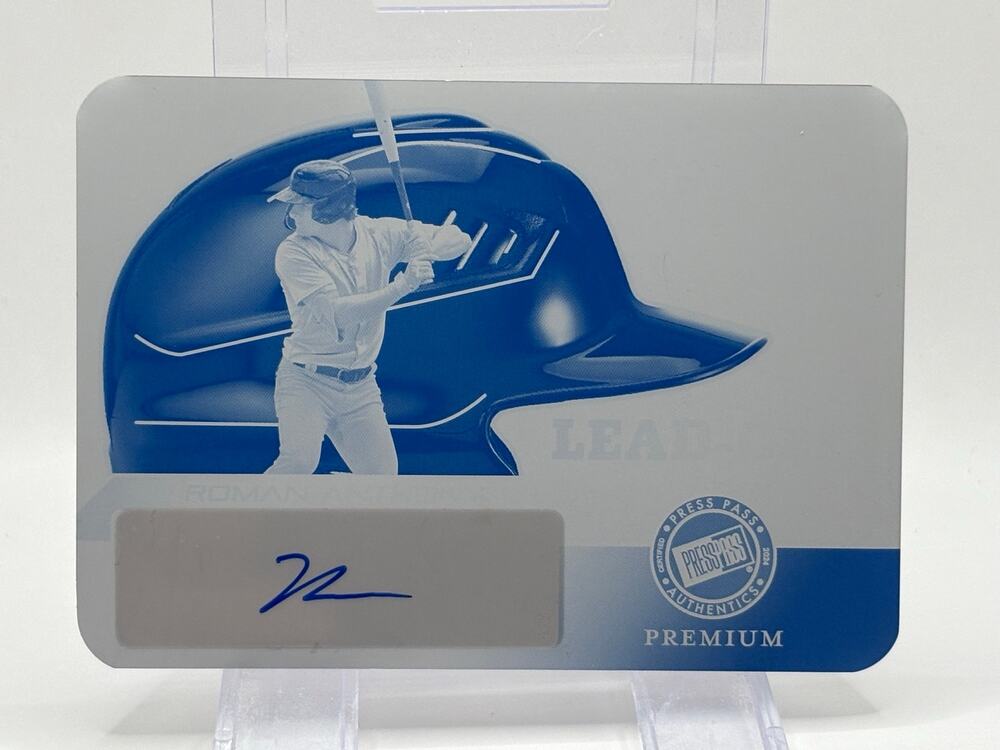 2024 Leaf Press Pass Premium Roman Anthony Printing Plate Auto 1/1 SSP Red Sox